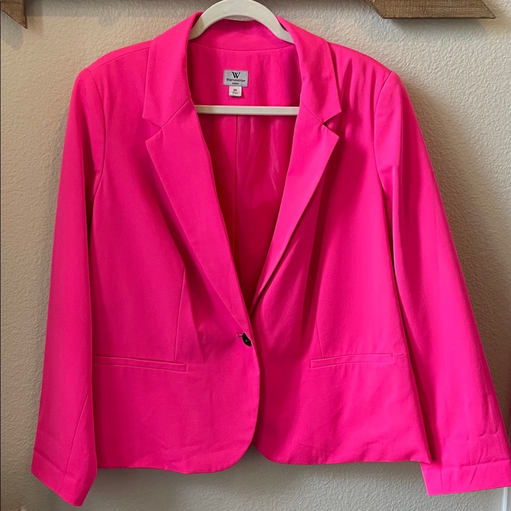 Worthington 2X Hot Pink Blazer